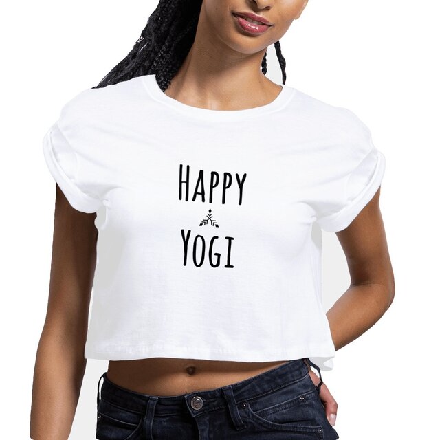 Image front Crop top Happy Yogi