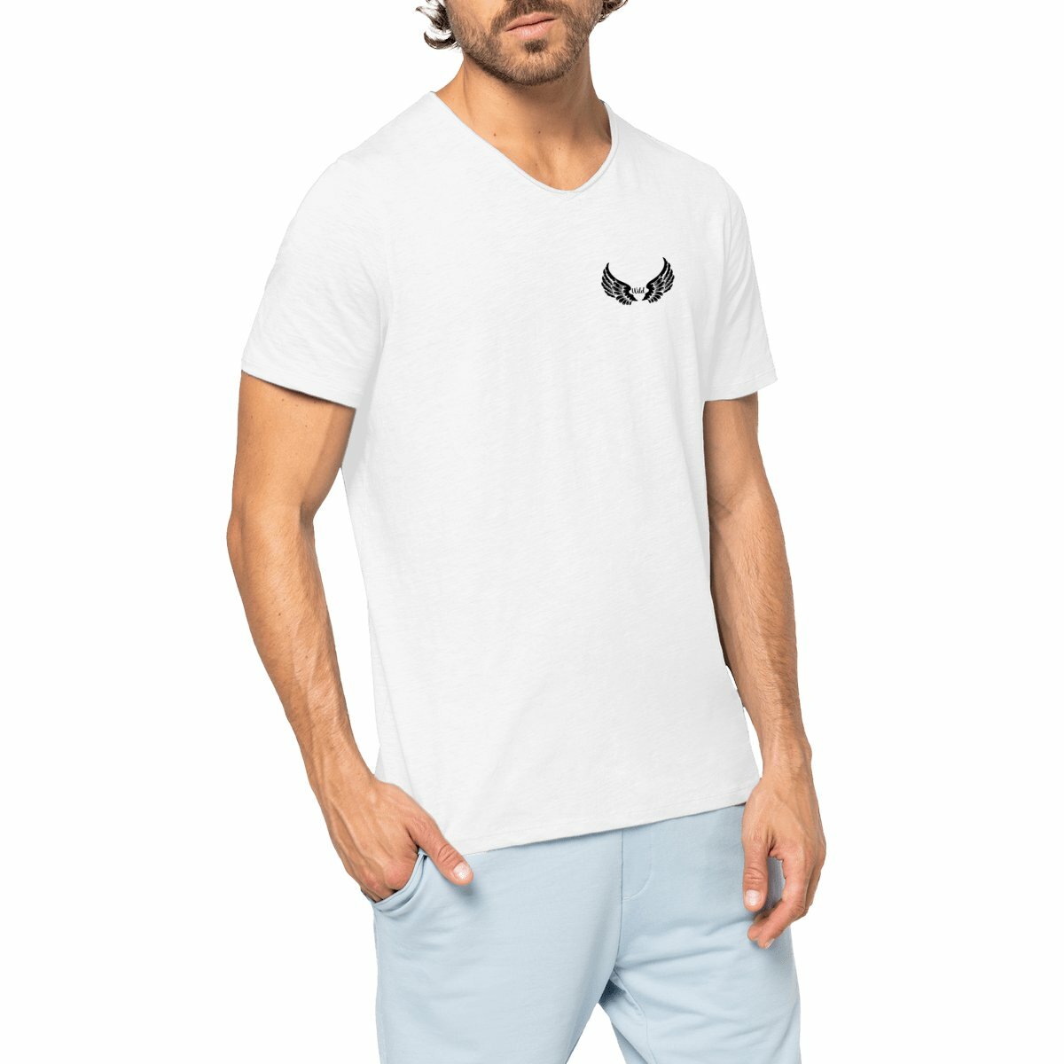 Image front T-shirt slub homme wild