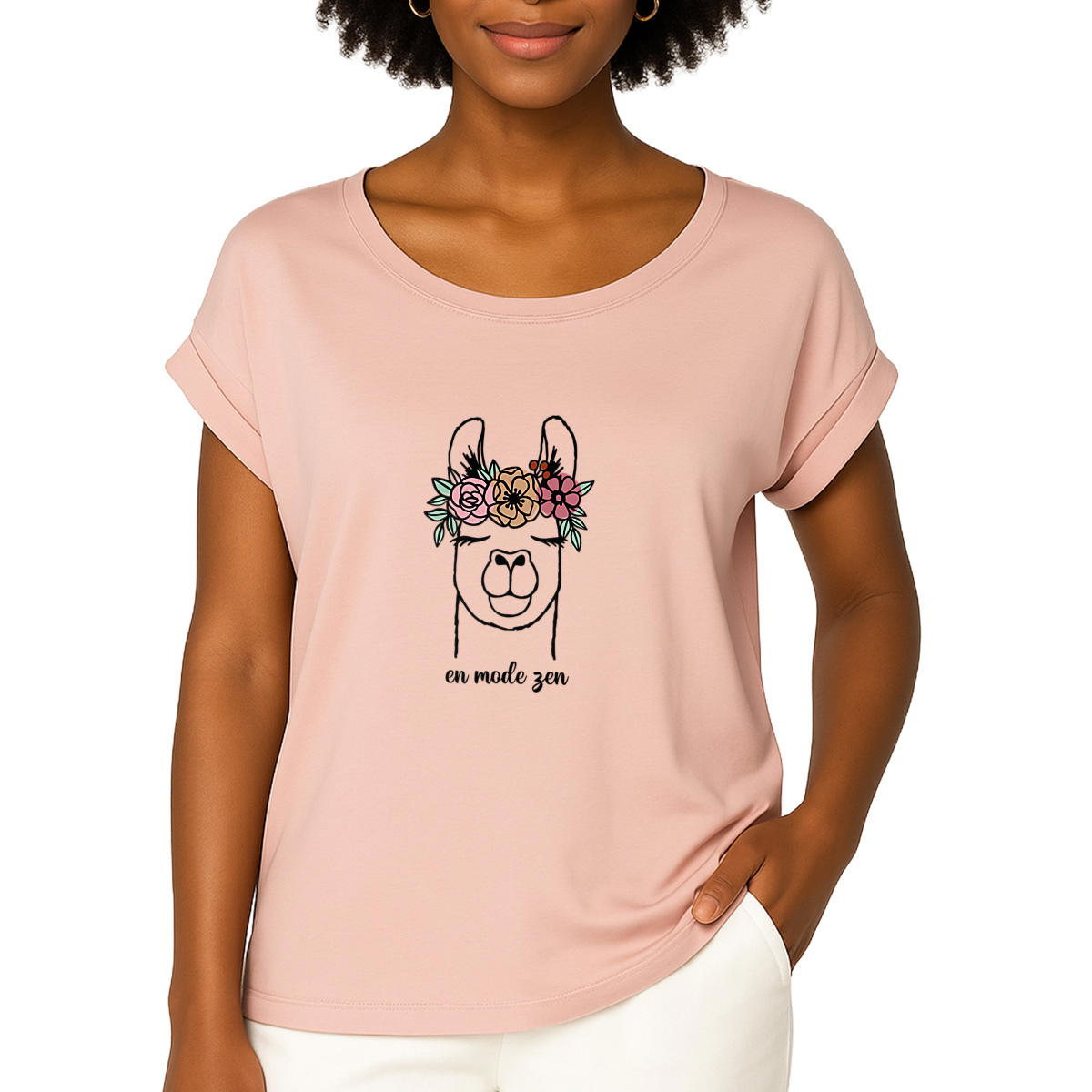 Image front T-shirt  Lama