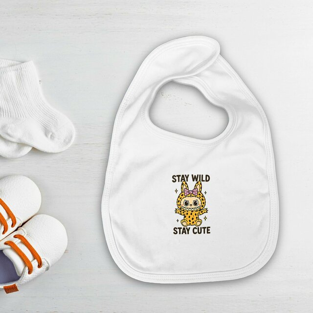 Image front Bavoir Labubu Léopard 🐆💛