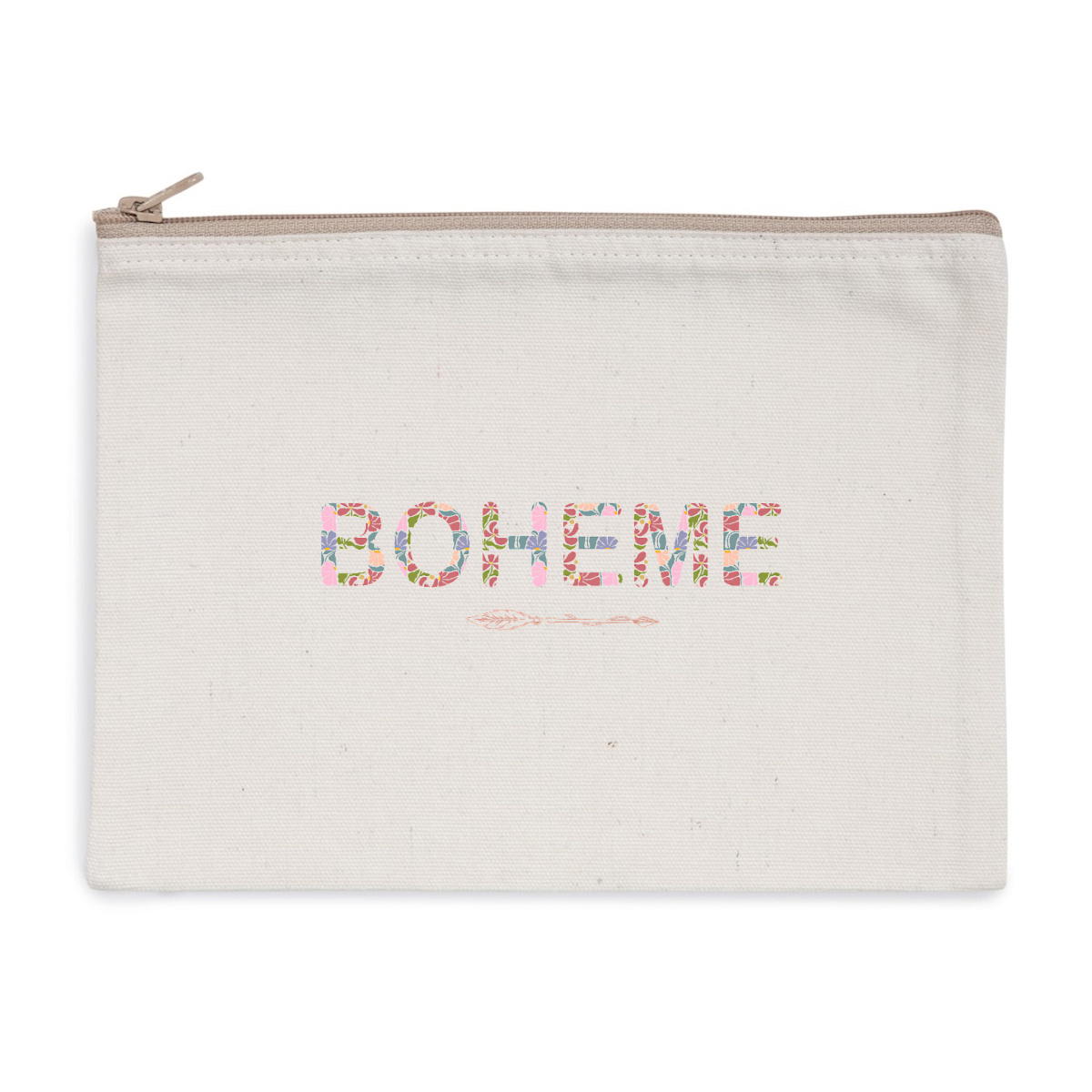 Image front Pochette pipée "Bohème" en coton recyclé