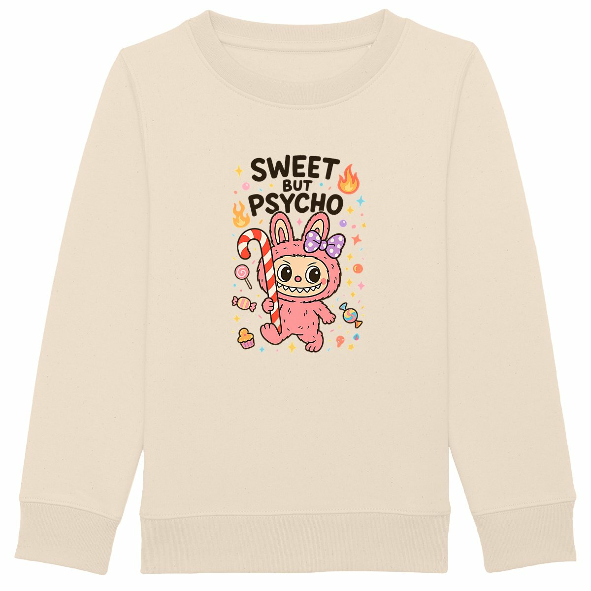 Image back Sweat enfant – Labubu "Sweet but Psycho" 🤪🍭