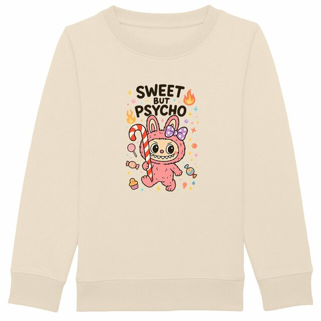 Image back Sweat enfant – Labubu "Sweet but Psycho" 🤪🍭
