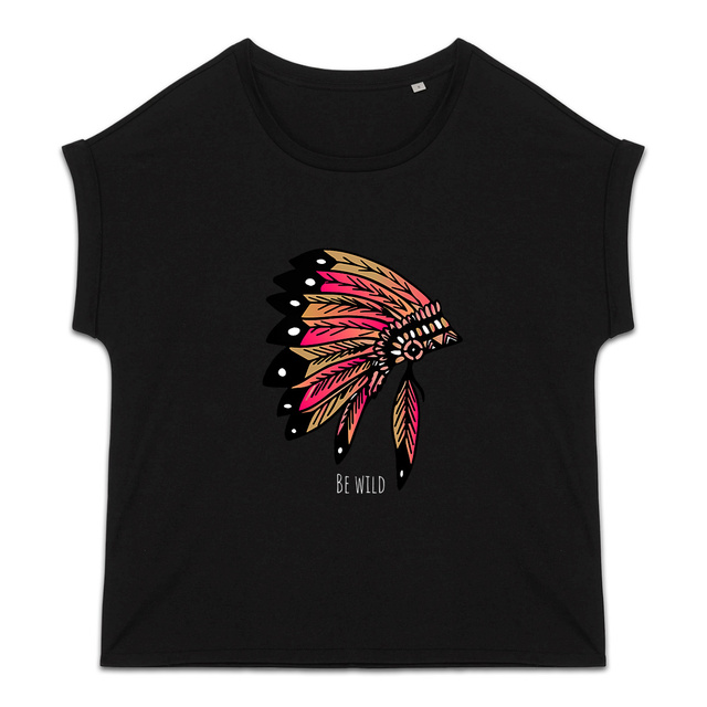 Image back T-shirt "Be wild" 🌙🪶