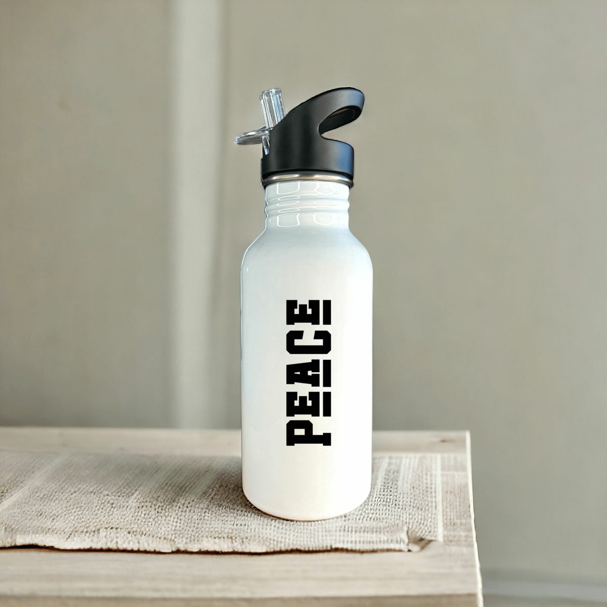 Image front Gourde en inox "Peace"
