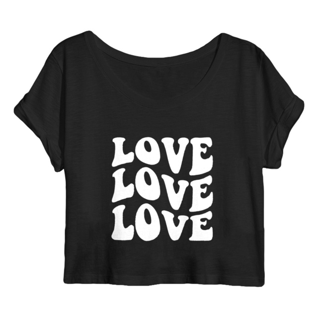 Image front Crop top "Love Love Love"