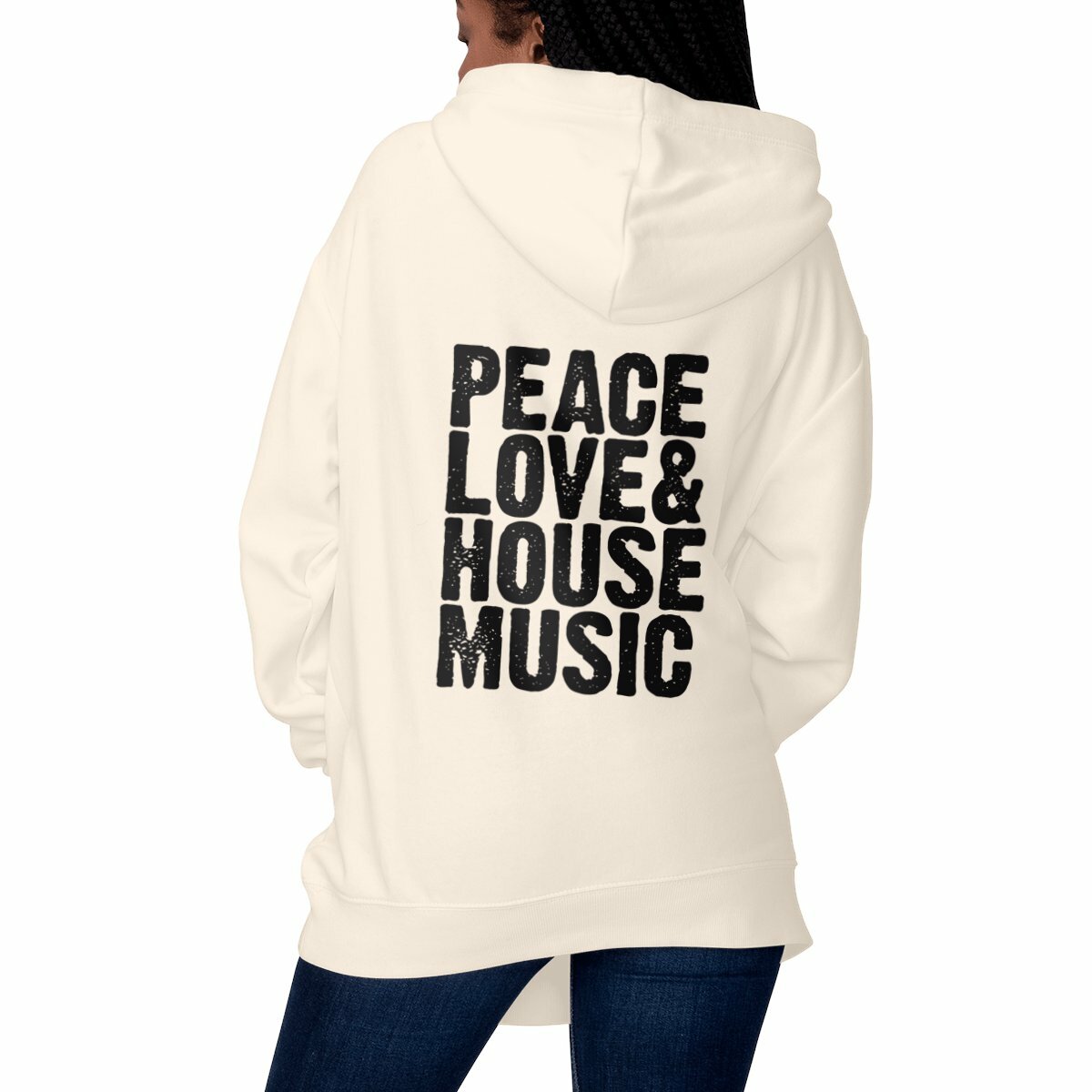 Image front Sweat beige "Peaches Love & House Music"