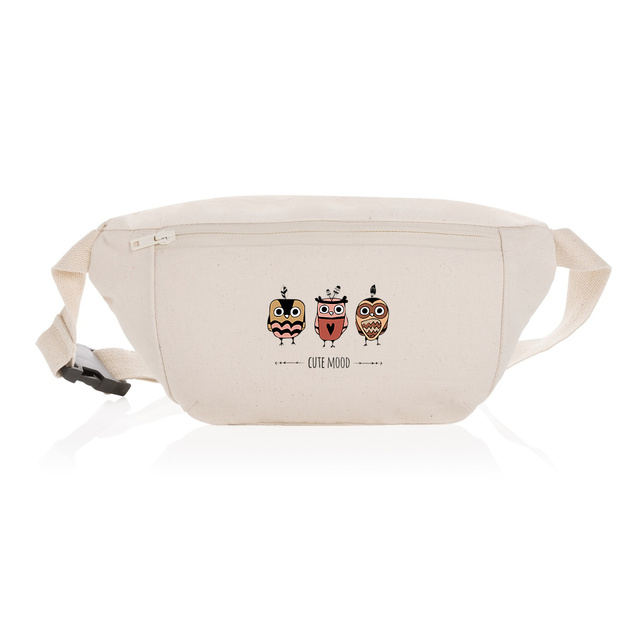 Image back Sac banane en toile recyclée cute mood