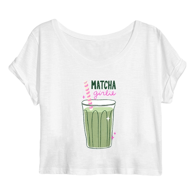 Image back Crop top Matcha girlie 