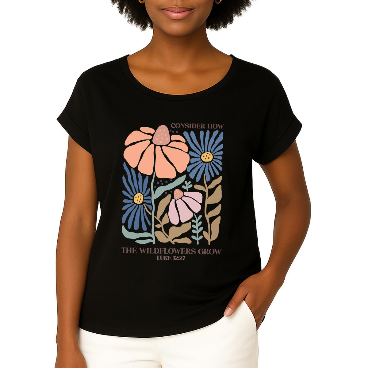 Image front T-shirt "wildflowers
