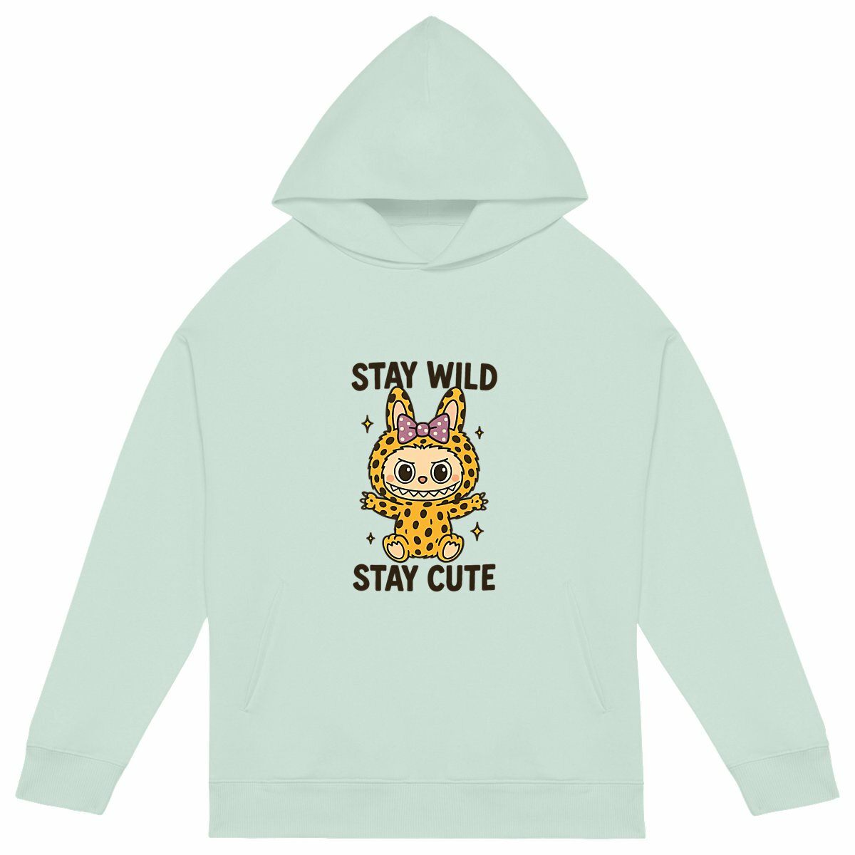 Image front Sweat oversize – Labubu Léopard 🐆✨