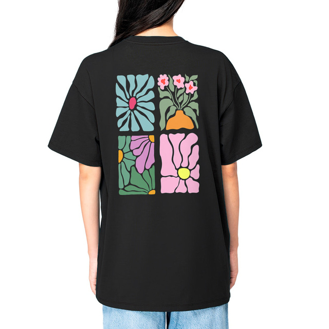 Image front T-shirt oversized happy summer unisexe