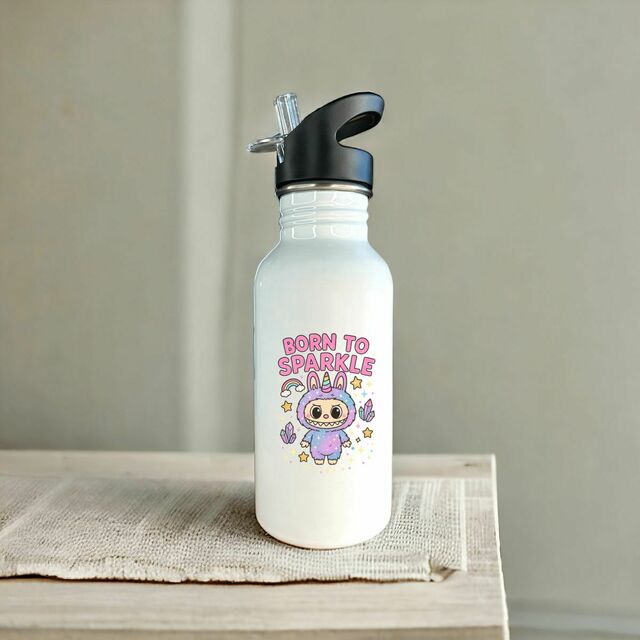 Image front Gourde inox "Labubu licorne"