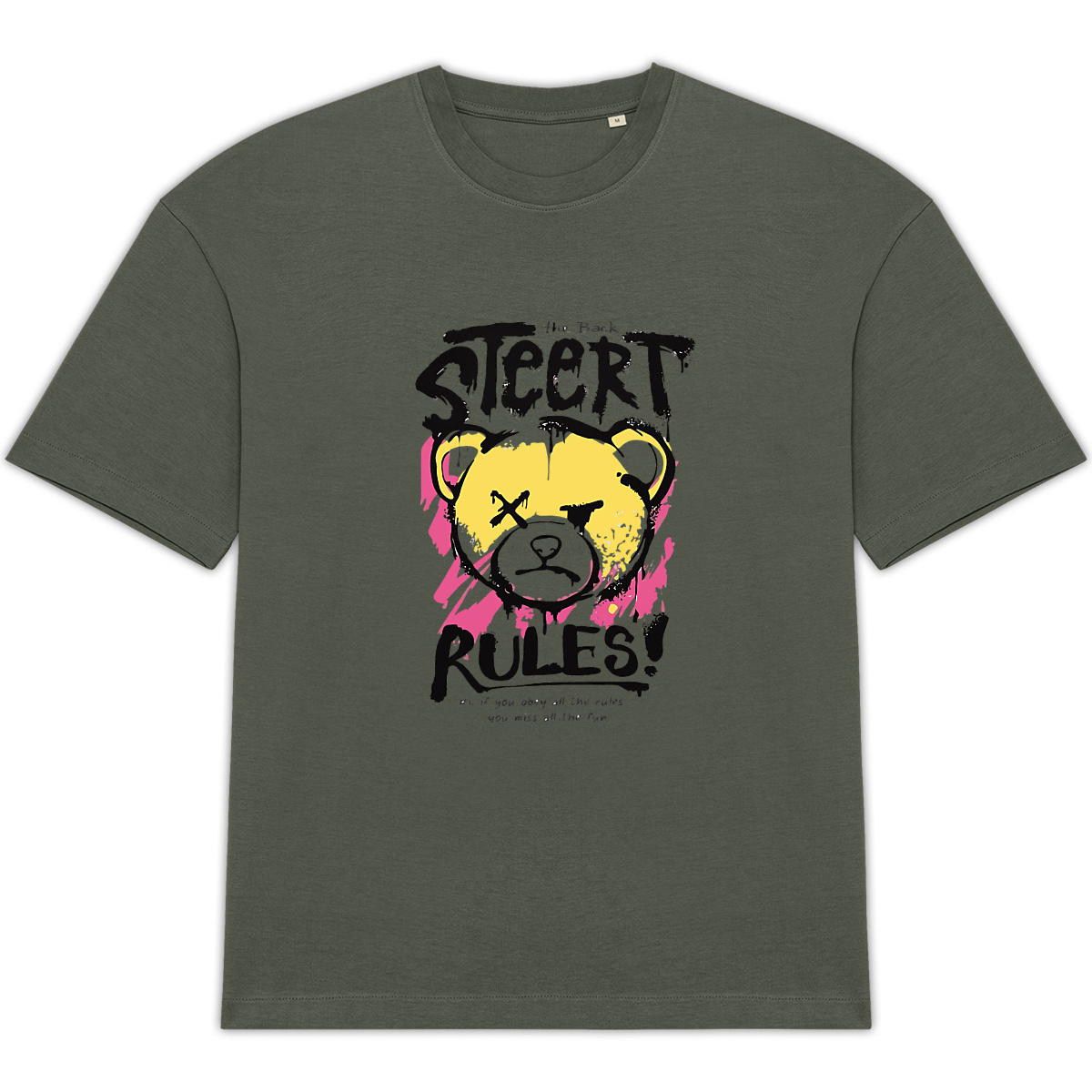 Image back T-shirt Oversize "Ourson Street Art"