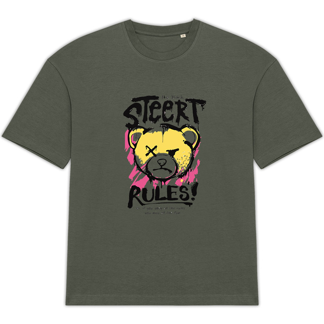 Image back T-shirt Oversize "Ourson Street Art"