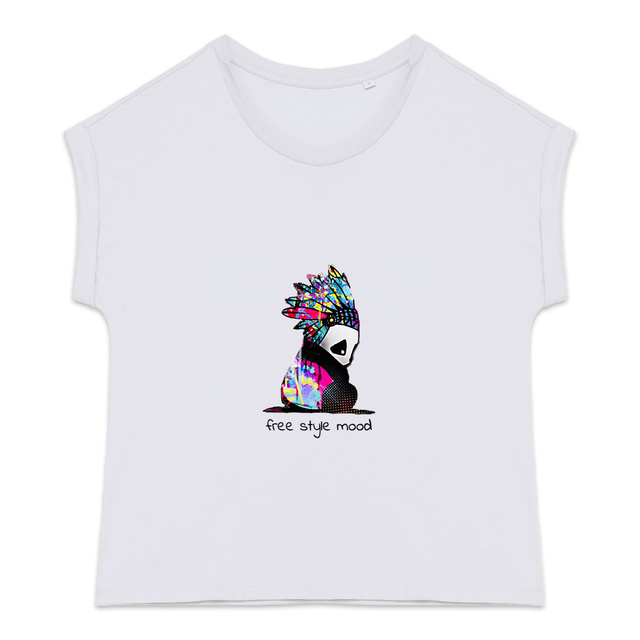 Image back T-shirt femme " panda street art"🐼🎨