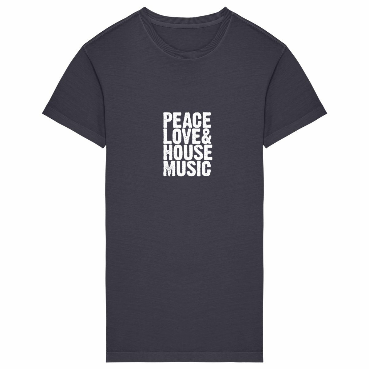 Image back Robe t-shirt Peace love & house music