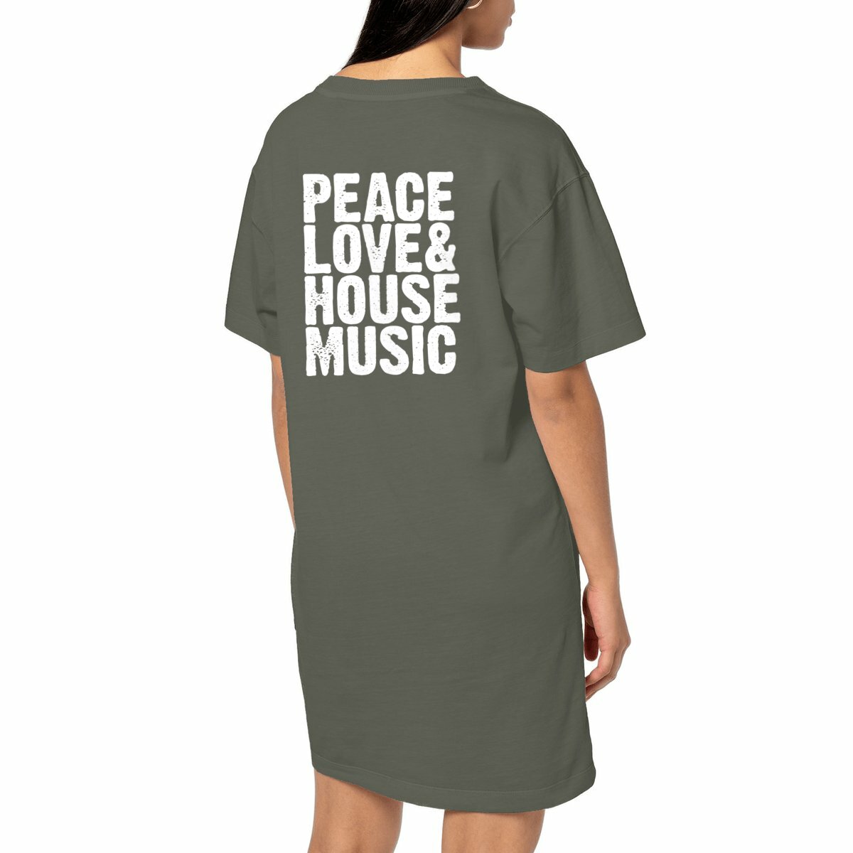 Image front Robe t-shirt Peace love & house music