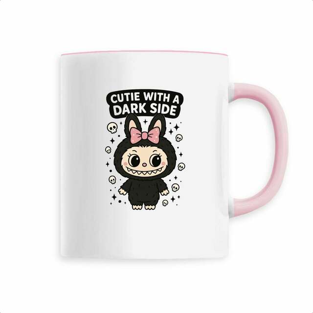 Image back Mug Labubu noir cutie