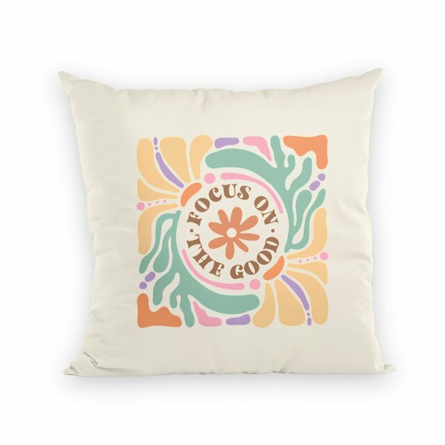 Image back Coussin "Focus on the Good" 🌸