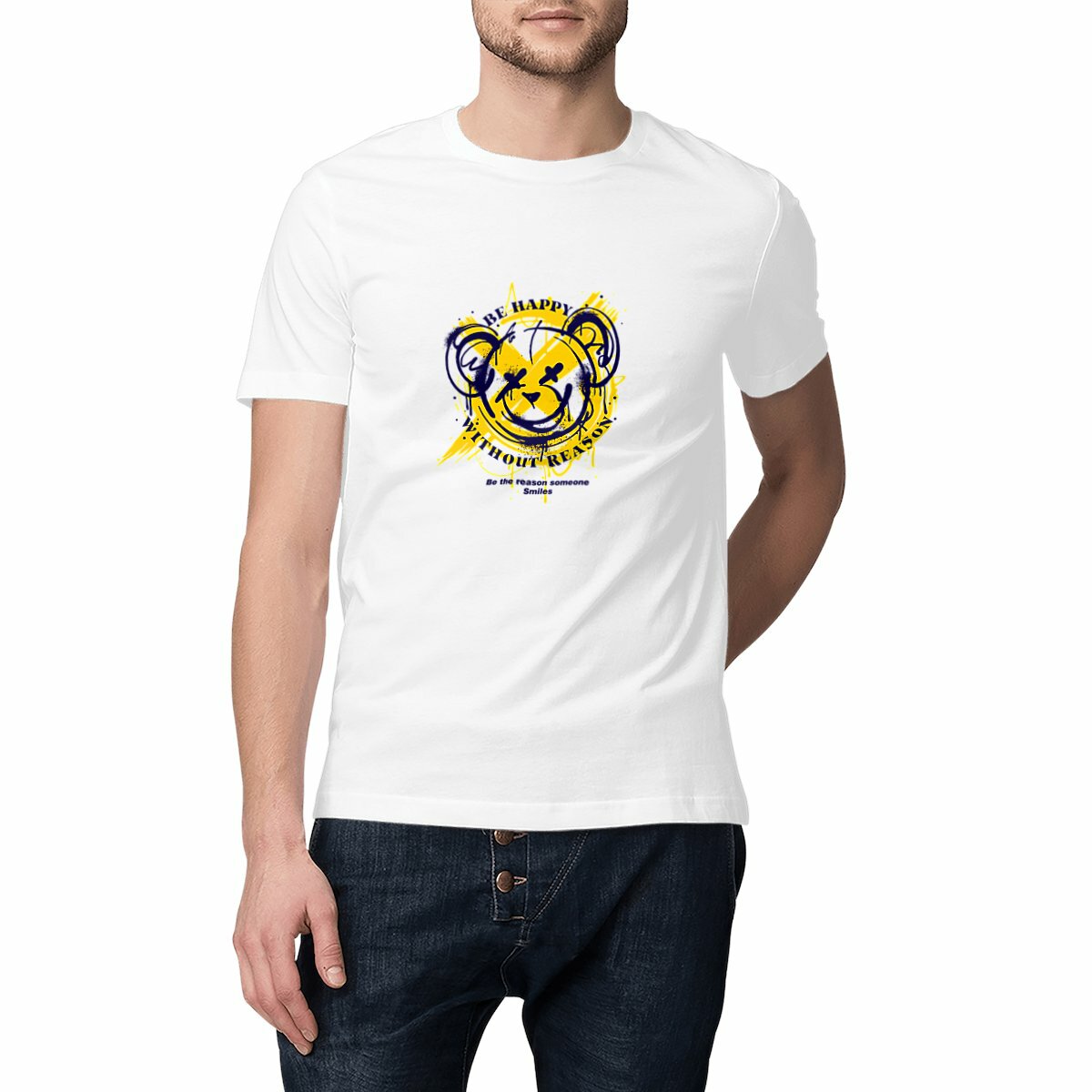 Image front T-shirt "be happy"