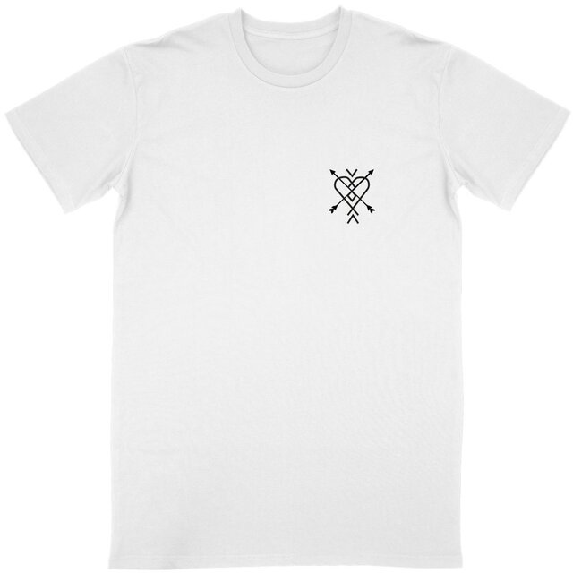 Image back T-shirt man heart