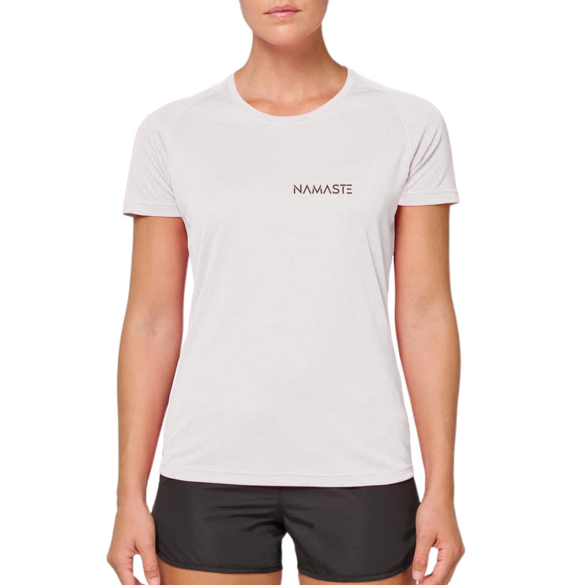 Image front T-shirt de sport "Namasté 🧘‍♀️💛
