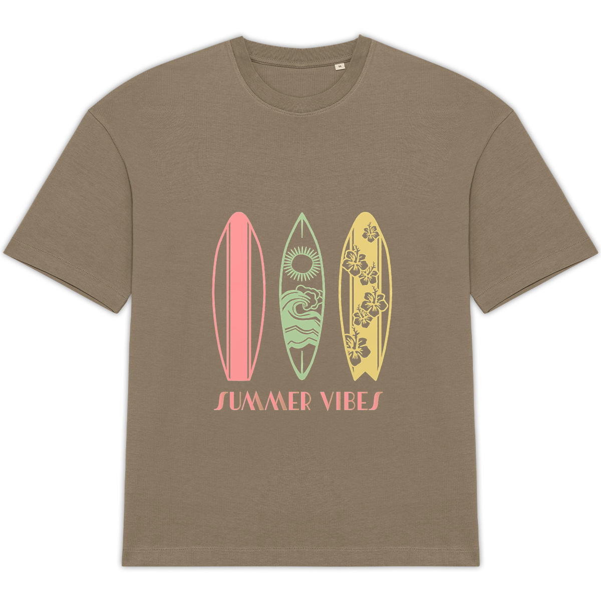 Image back T-shirt Unisexe Oversized - Surf Coloré 🏄‍♀️😎