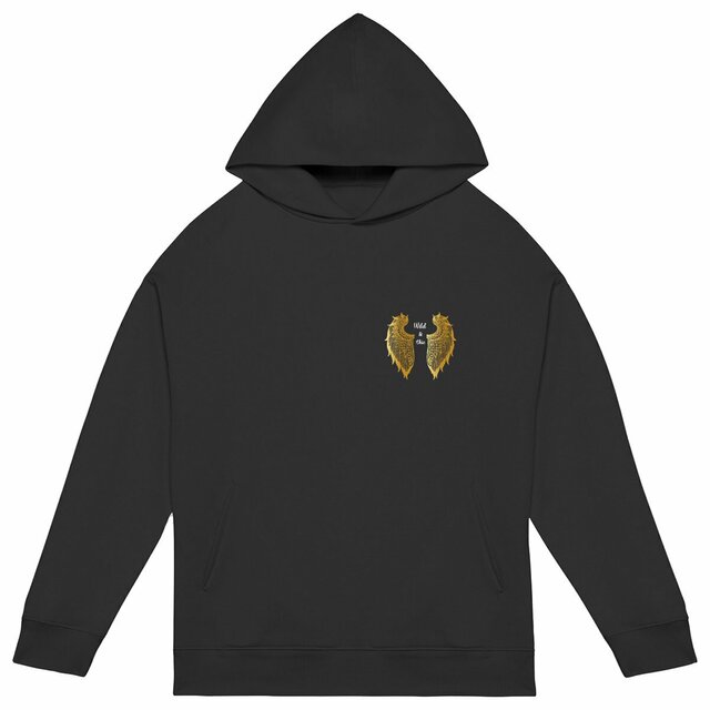 Image back 🖤 Sweat Oversize “Wild & Chic” – Ailes dorées