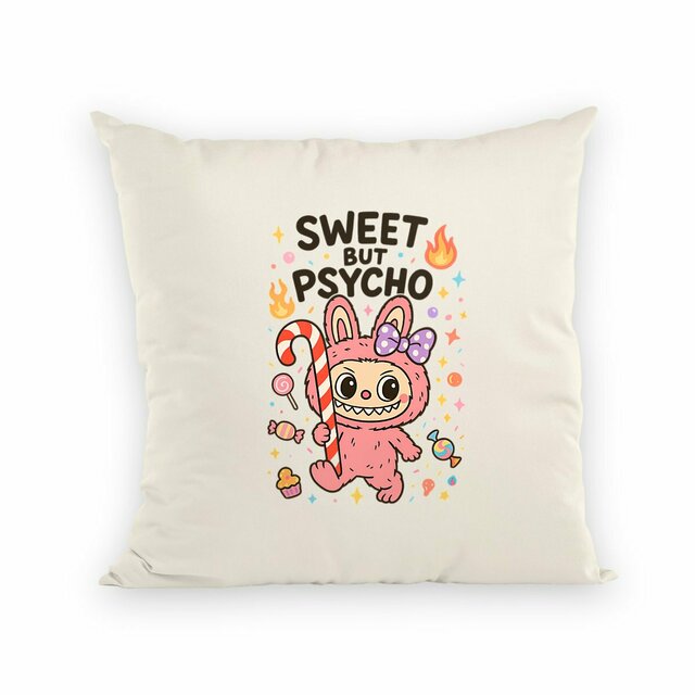 Image back Coussin Labubu psycho