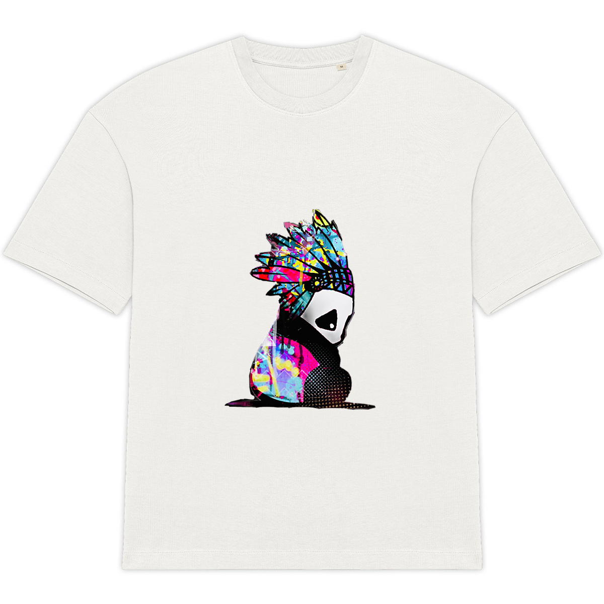 Image back t-shirt oversize "panda street" 🐼🎨