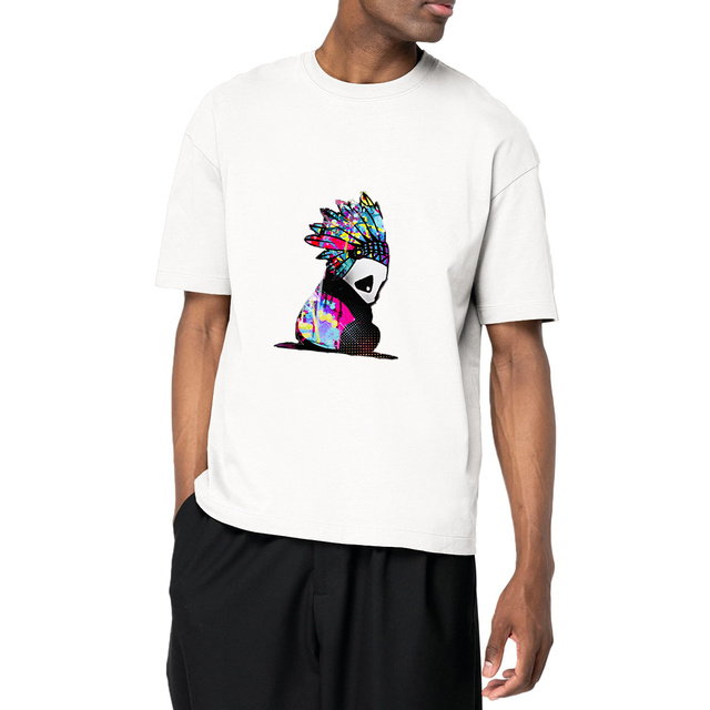 Image front t-shirt oversize "panda street" 🐼🎨