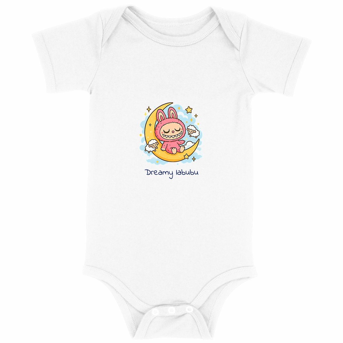 Image back Bavoir "dreamy labubu"