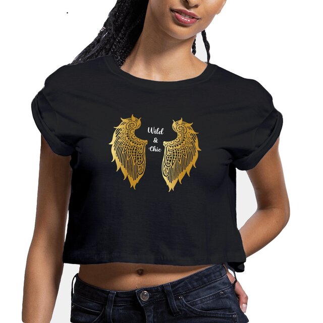 Image front crop top  wild & chic