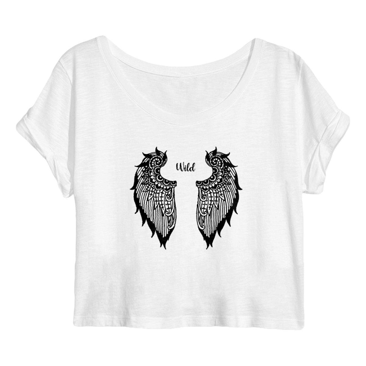 Image back crop top  wild wings
