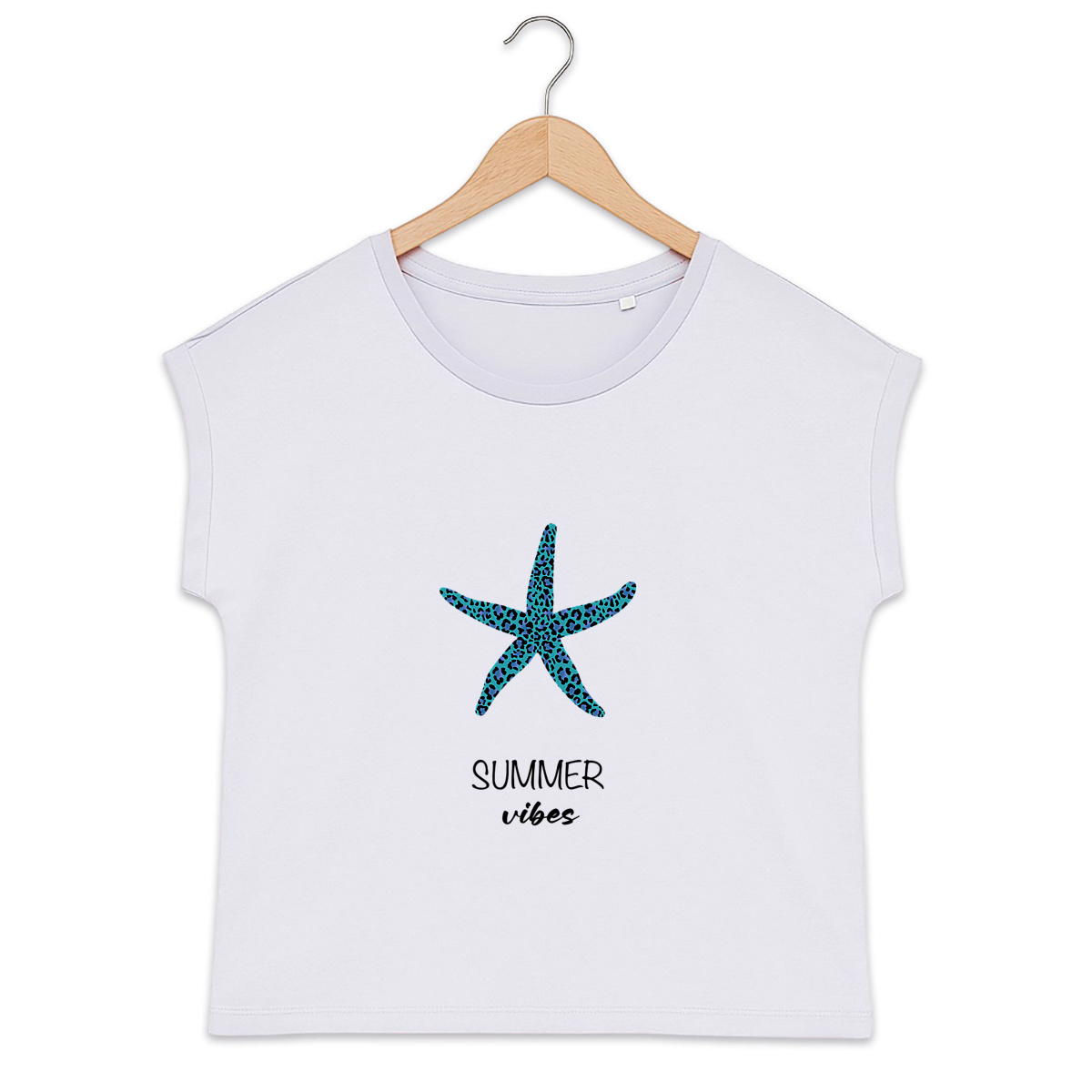 Image back T-shirt femme en coton bio Summer vibes