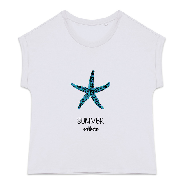 Image back T-shirt femme en coton bio Summer vibes