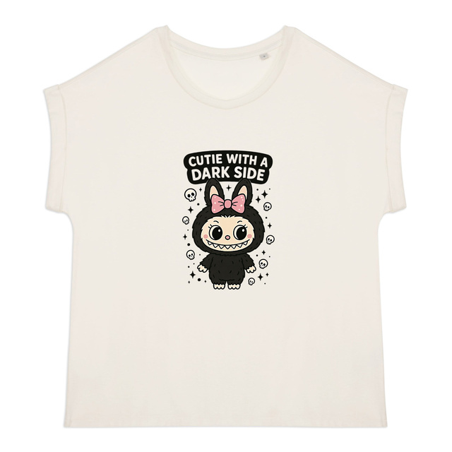 Image front T-shirt "Cutie with a Darkside" 🖤🐰
