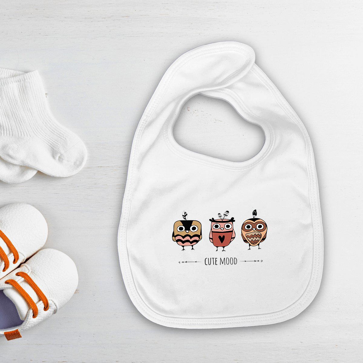 Image front Bavoir baby cute mood