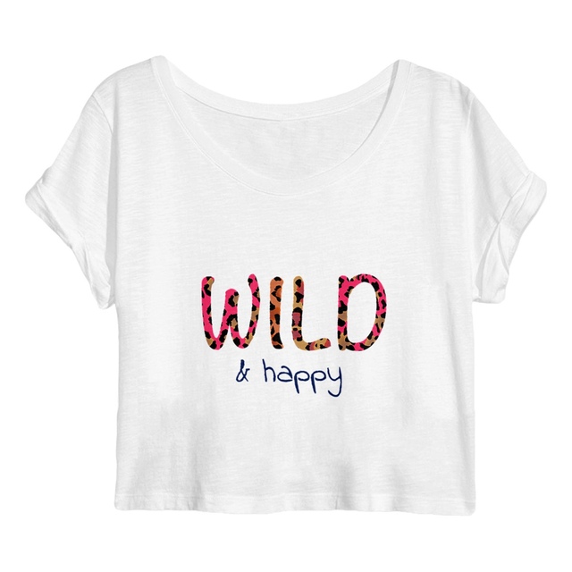 Image back Crop top Wild & Happy