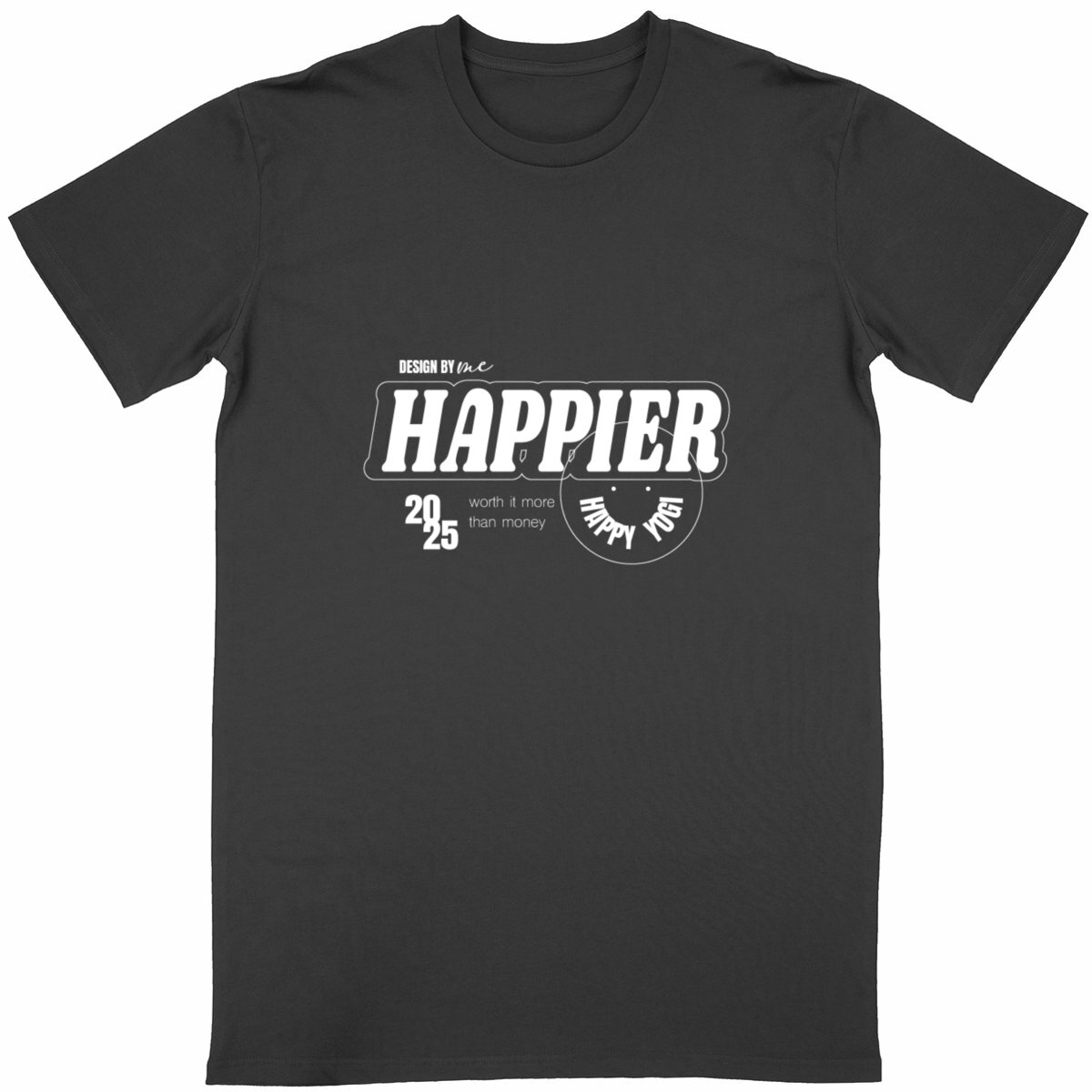 Image back T-shirt "Happier"