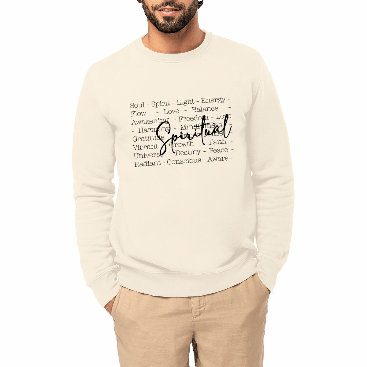 Image front Sweat beige "spiritual"🌱✨