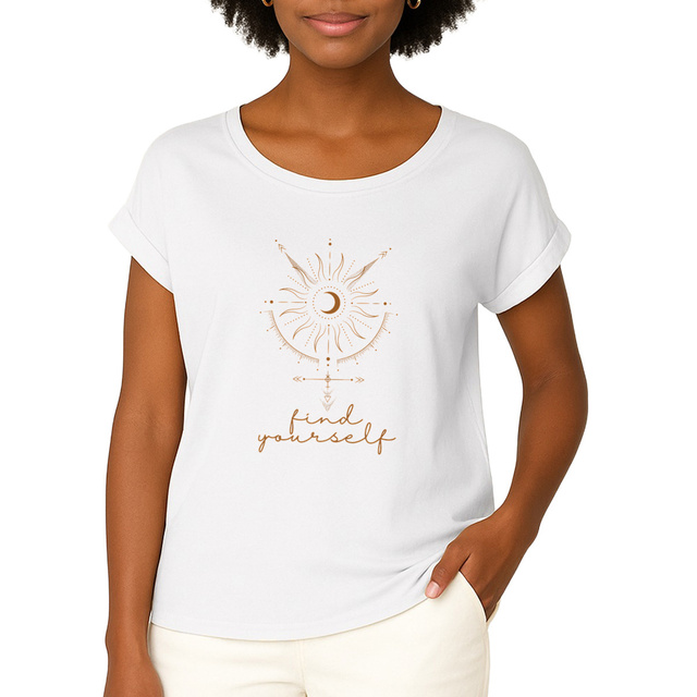 Image front T-shirt "find yourself"
