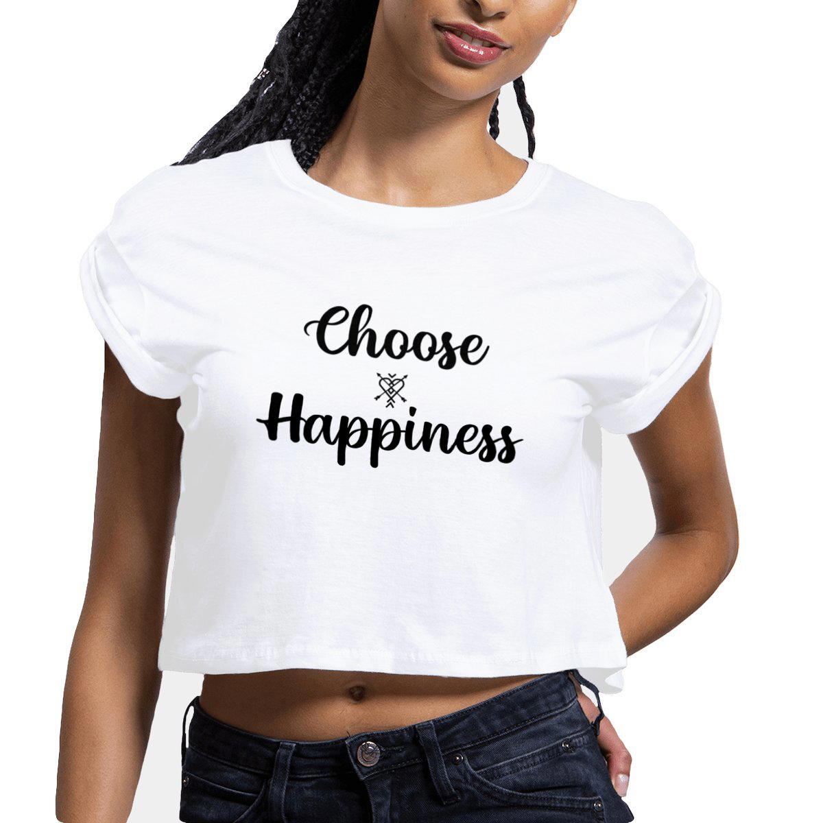 Image front Crop top choose happiness