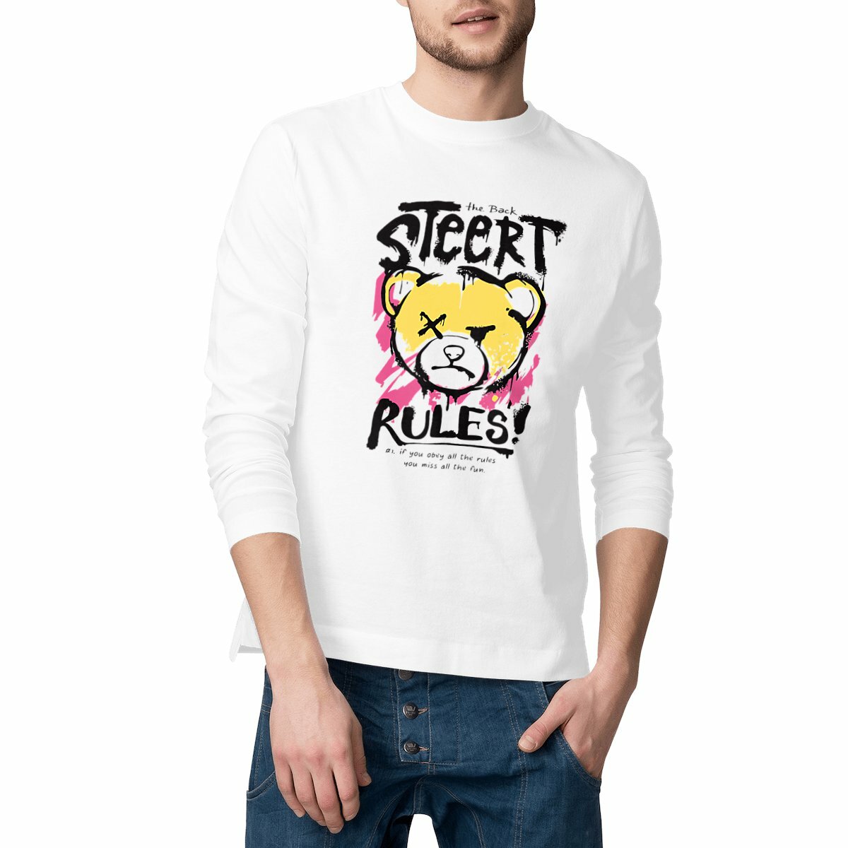 Image front T-shirt manches longue "steert rules"
