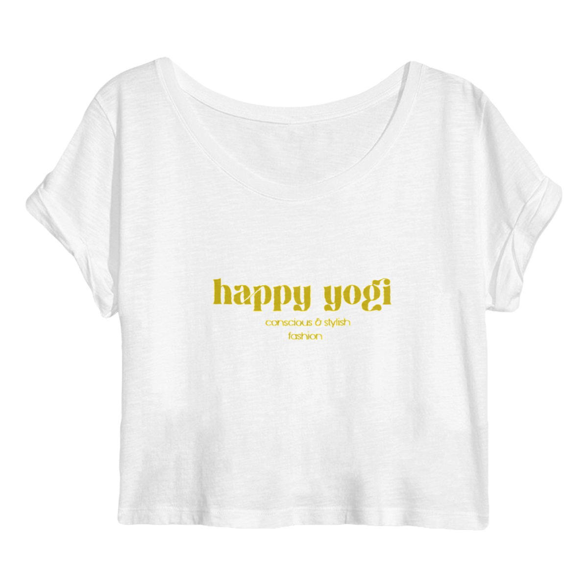 Image back Crop top "happy yogi"