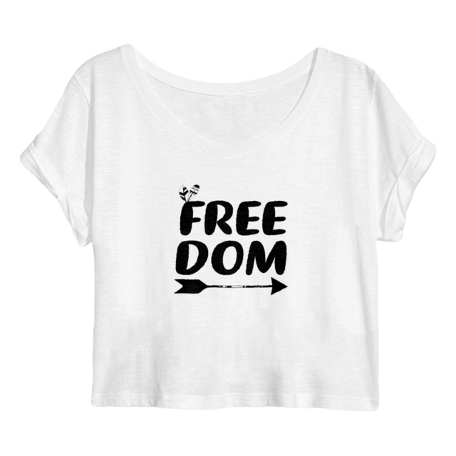 Image back crop top  freedom