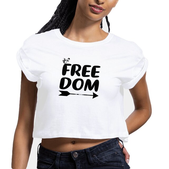 Image front crop top  freedom