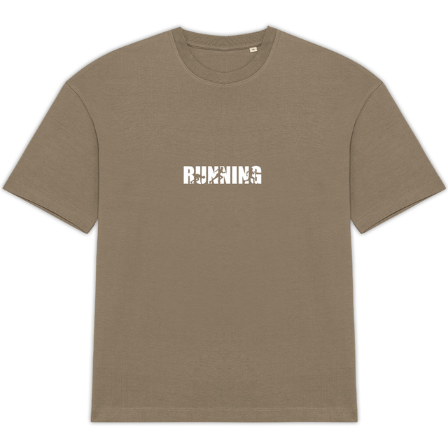 Image back T-shirt oversize "running"