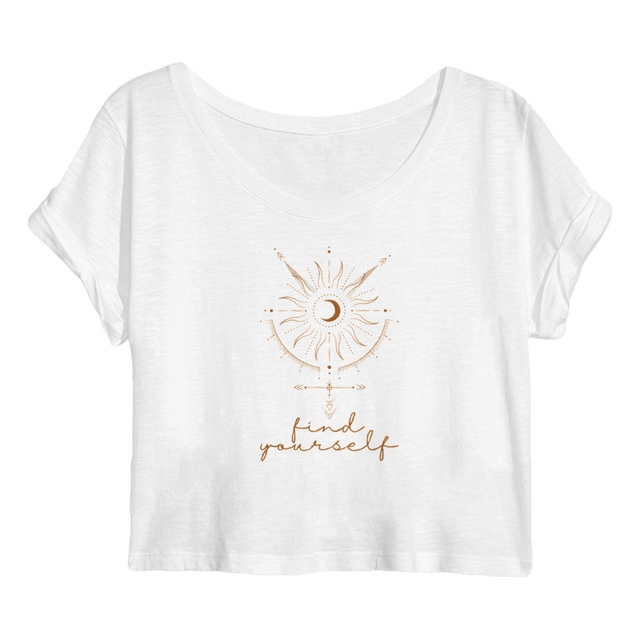 Image front Crop top find yourself